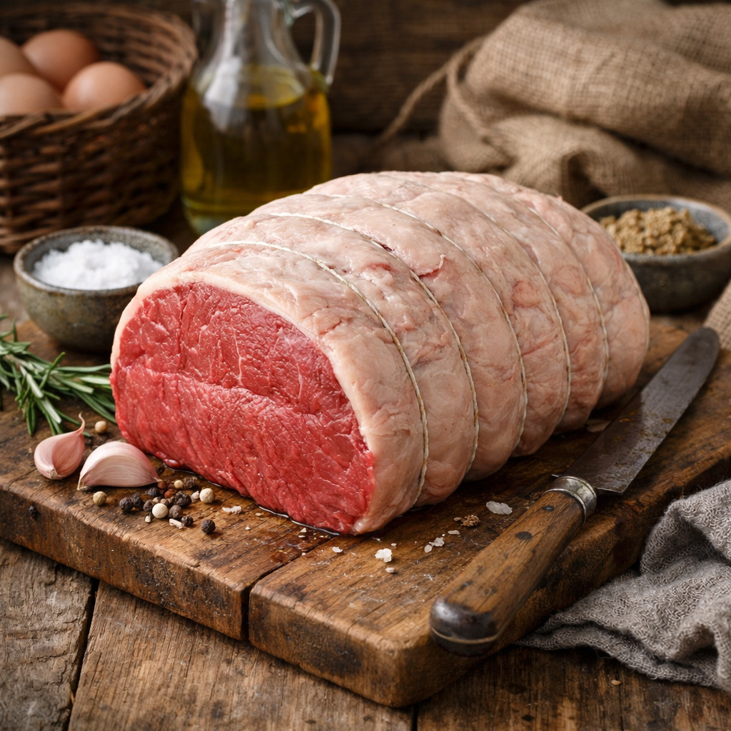 Pasture-fed beef topside joint