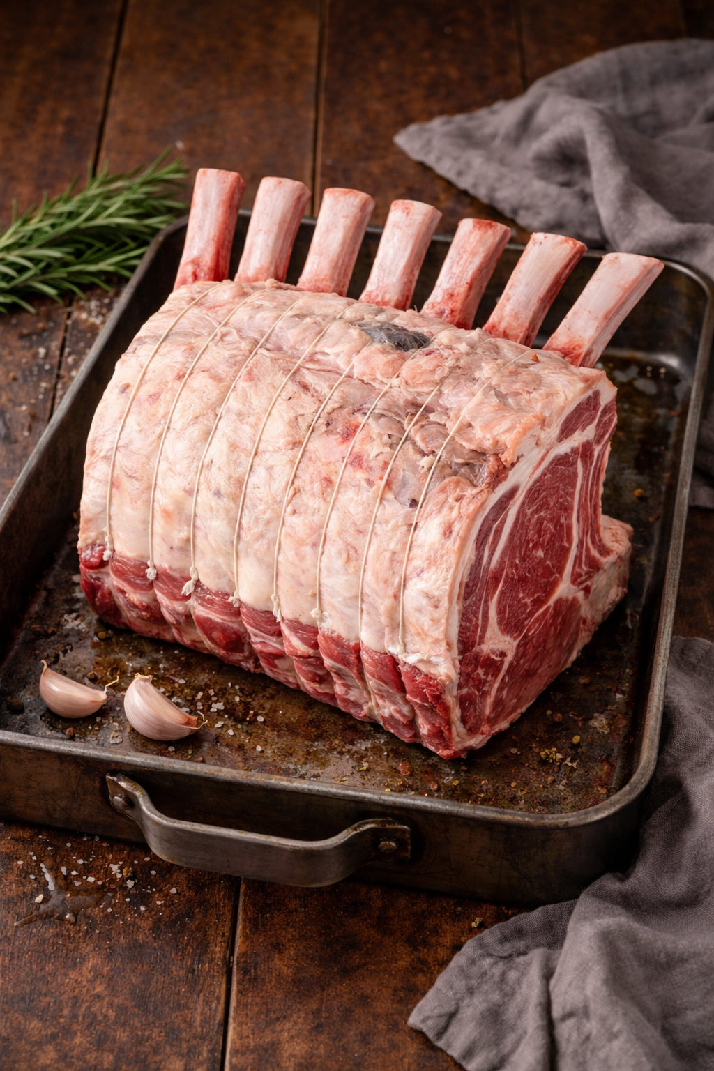 Pasture-fed beef rib