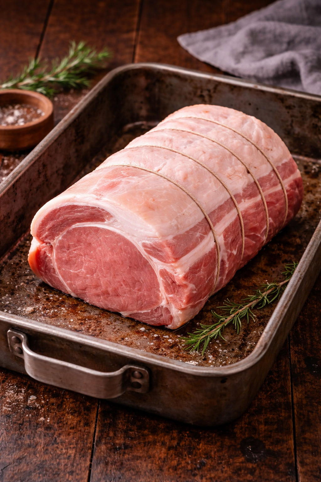 Rolled free-range pork loin